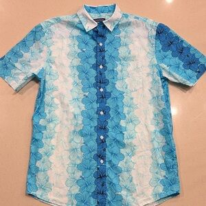 Club Room Blue and White Floral Shirt